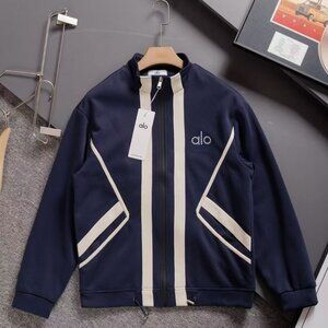 ALO stand collar jacket Color: Navy Blue